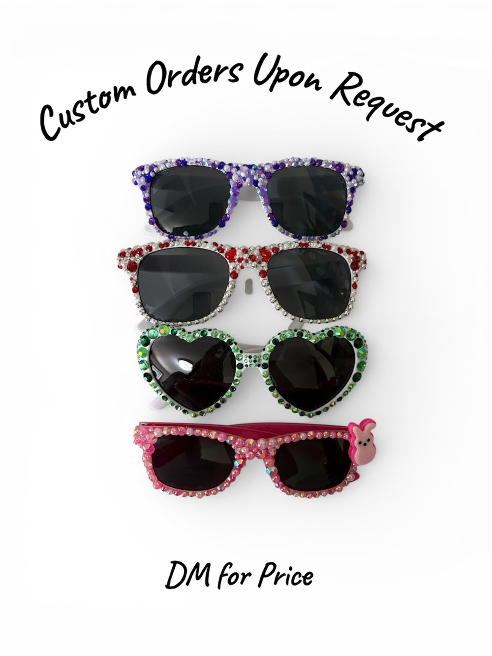 Handmade Rhinestone Sunglasses | Kids 2-8 - Picture 4 of 4